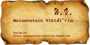 Weisenstein Viktória névjegykártya